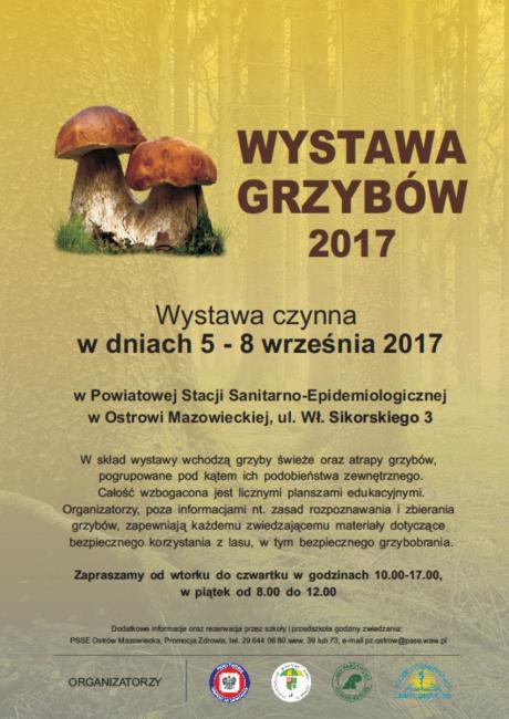 Zaproszenie na Wystawę grzybów 2017